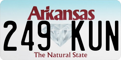 AR license plate 249KUN