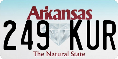 AR license plate 249KUR