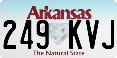 AR license plate 249KVJ