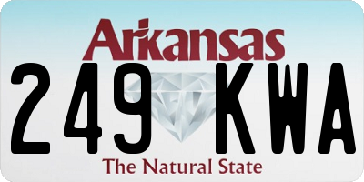 AR license plate 249KWA