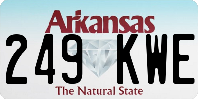 AR license plate 249KWE
