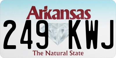 AR license plate 249KWJ