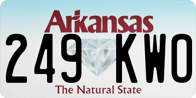 AR license plate 249KWO