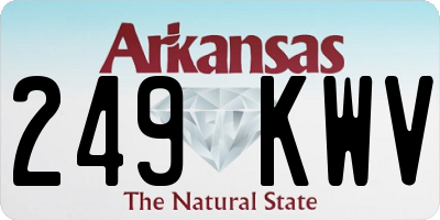 AR license plate 249KWV