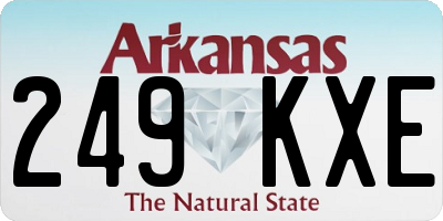 AR license plate 249KXE