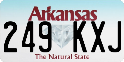 AR license plate 249KXJ