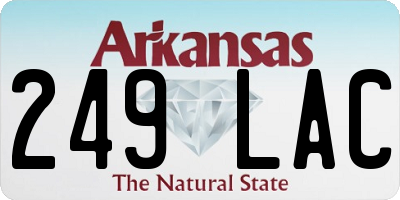 AR license plate 249LAC