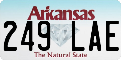 AR license plate 249LAE