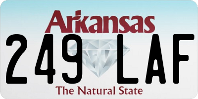 AR license plate 249LAF