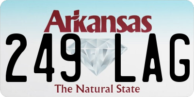 AR license plate 249LAG