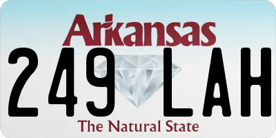 AR license plate 249LAH