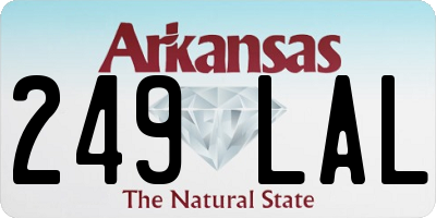 AR license plate 249LAL