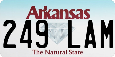 AR license plate 249LAM