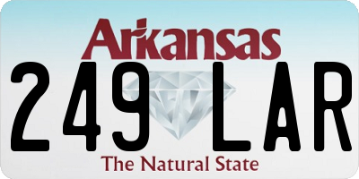 AR license plate 249LAR