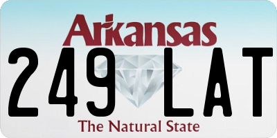AR license plate 249LAT