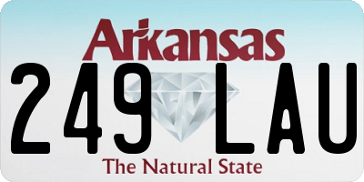 AR license plate 249LAU