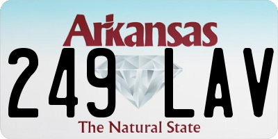 AR license plate 249LAV