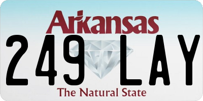 AR license plate 249LAY