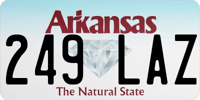 AR license plate 249LAZ