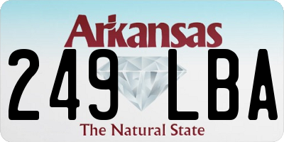 AR license plate 249LBA