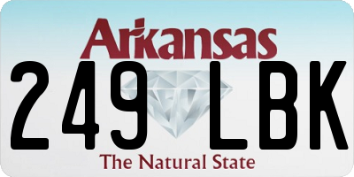AR license plate 249LBK