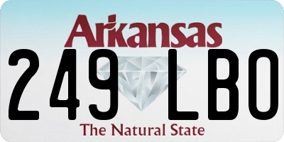 AR license plate 249LBO