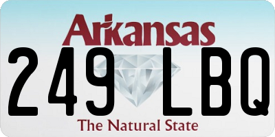 AR license plate 249LBQ
