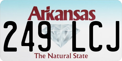 AR license plate 249LCJ