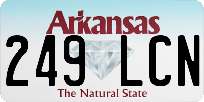 AR license plate 249LCN
