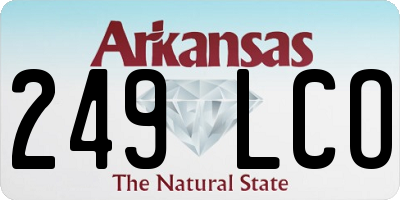 AR license plate 249LCO