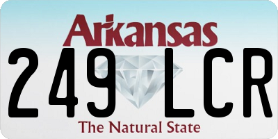 AR license plate 249LCR