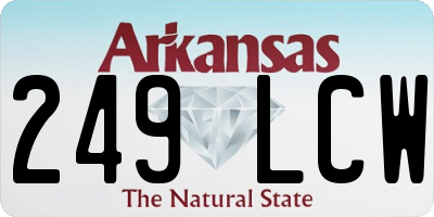 AR license plate 249LCW