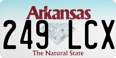 AR license plate 249LCX