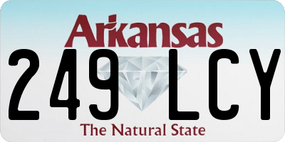 AR license plate 249LCY