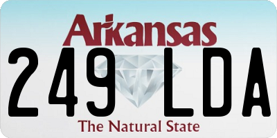 AR license plate 249LDA