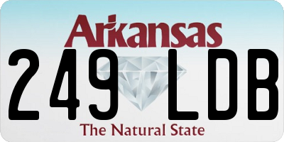 AR license plate 249LDB