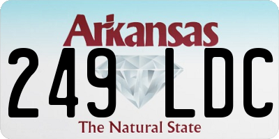 AR license plate 249LDC