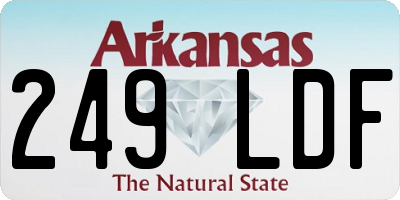 AR license plate 249LDF