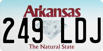 AR license plate 249LDJ