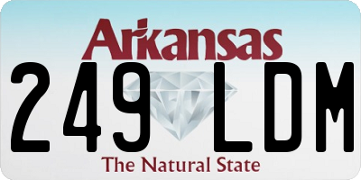 AR license plate 249LDM