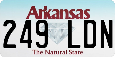 AR license plate 249LDN