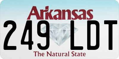 AR license plate 249LDT