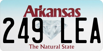 AR license plate 249LEA