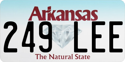 AR license plate 249LEE