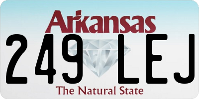 AR license plate 249LEJ