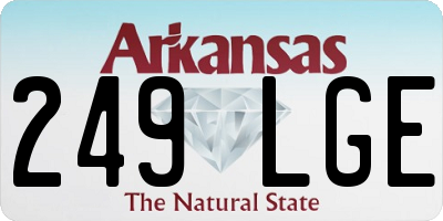 AR license plate 249LGE