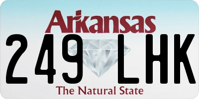 AR license plate 249LHK