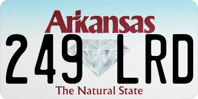 AR license plate 249LRD