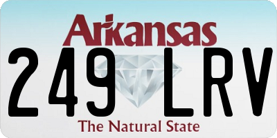 AR license plate 249LRV