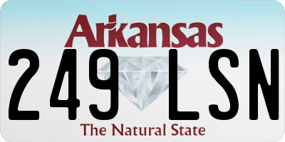 AR license plate 249LSN